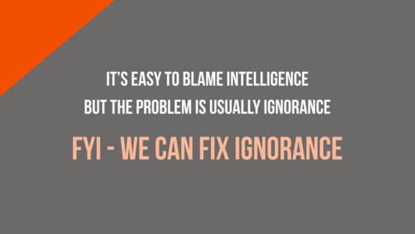 We Can Fix Ignorance