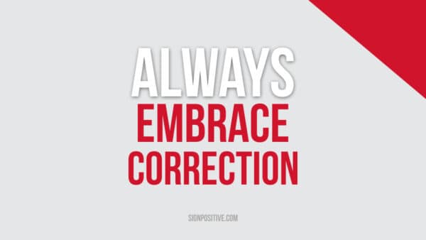 Embrace Correction